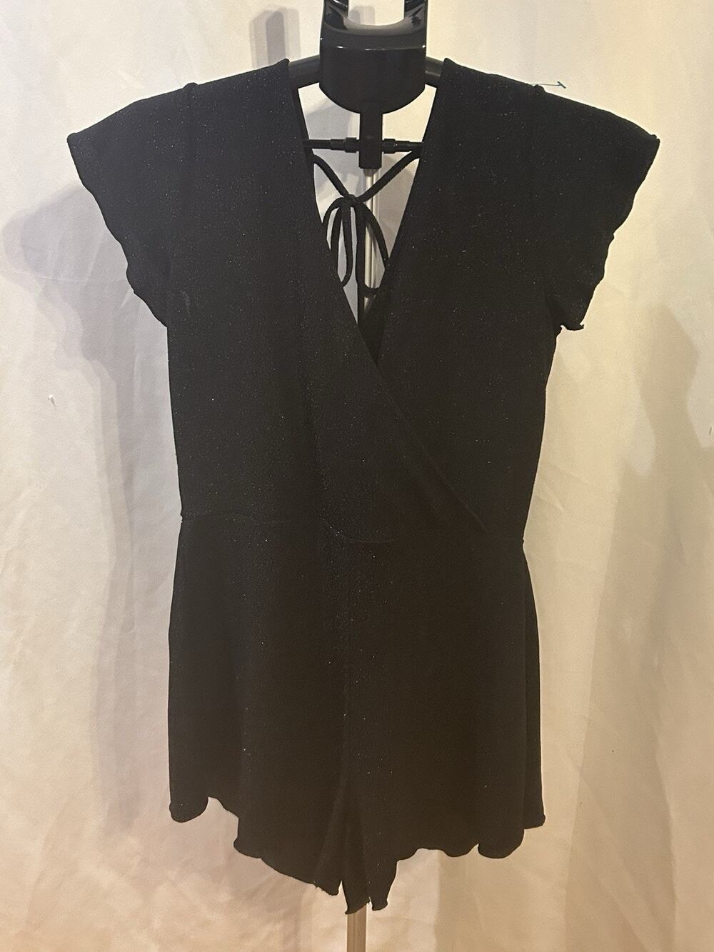 H & M Divided Black Glitter Romper size M